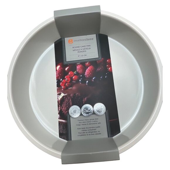 Master Class 9" Round Cake Pan Non-Stick Heavy Gauge Steel Dishwasher Safe New ! - Picture 2 of 6